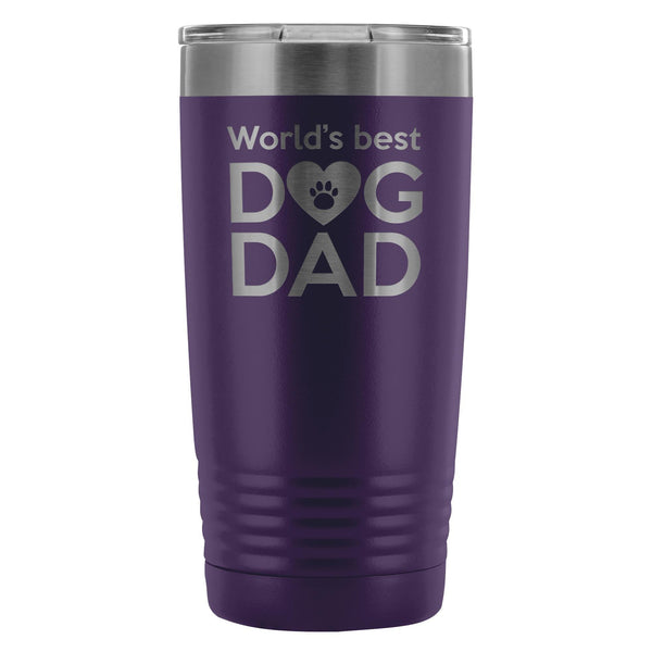 World's best dog dad 20oz Vacuum Tumbler-Tumblers-I love Veterinary