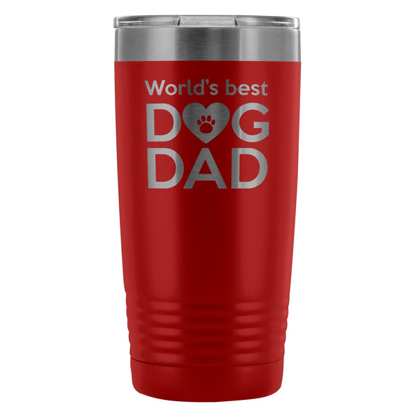 World's best dog dad 20oz Vacuum Tumbler-Tumblers-I love Veterinary