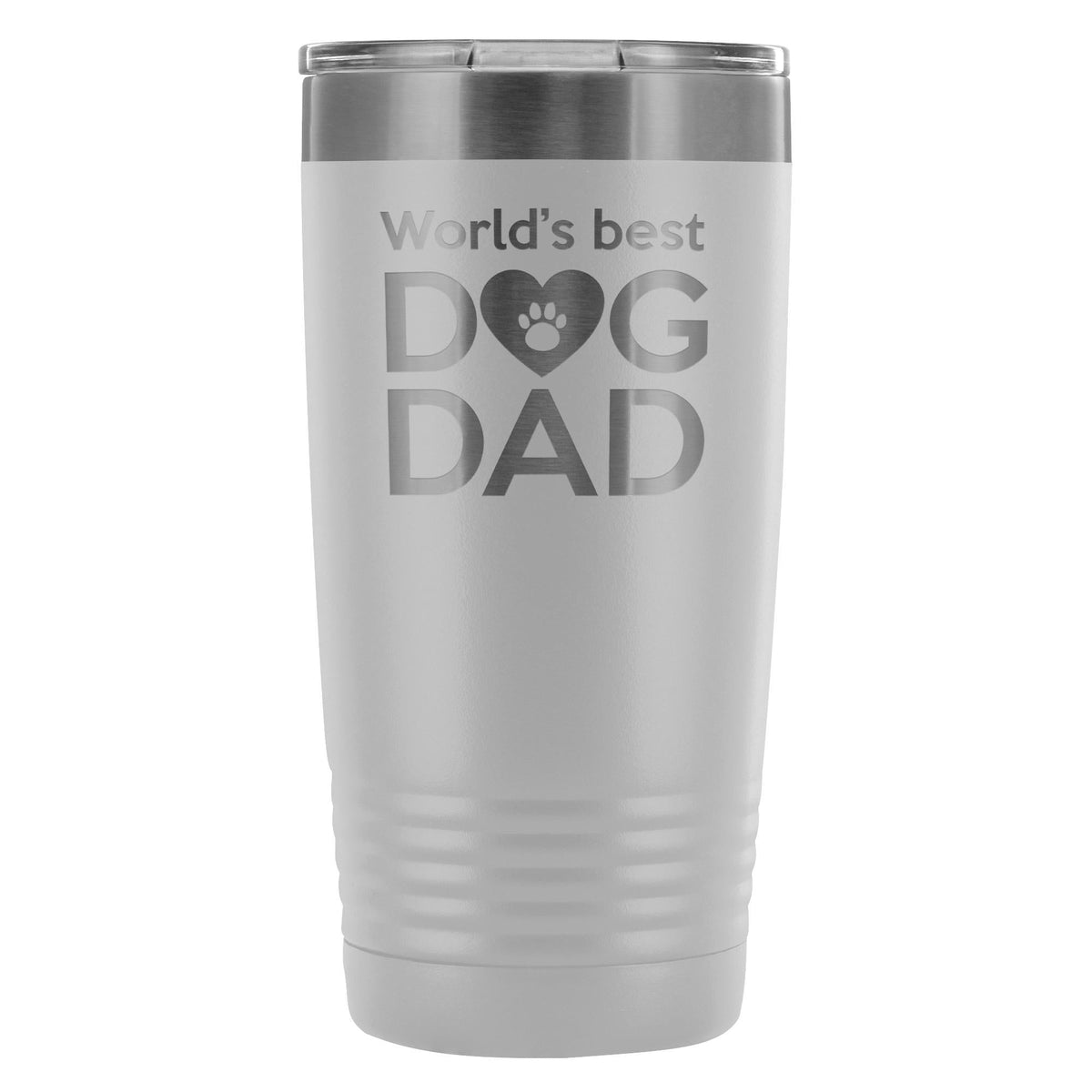 World's best dog dad 20oz Vacuum Tumbler-Tumblers-I love Veterinary