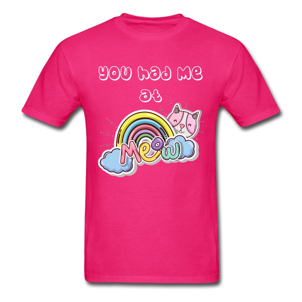 You had me at meow Unisex T-shirt-Unisex Classic T-Shirt | Fruit of the Loom 3930-I love Veterinary