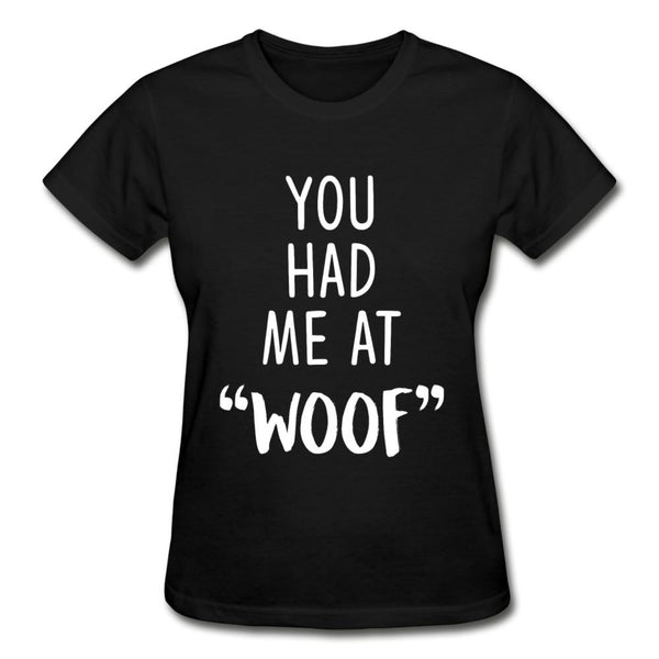 You had me at "woof" Gildan Ultra Cotton Ladies T-Shirt-Ultra Cotton Ladies T-Shirt | Gildan G200L-I love Veterinary