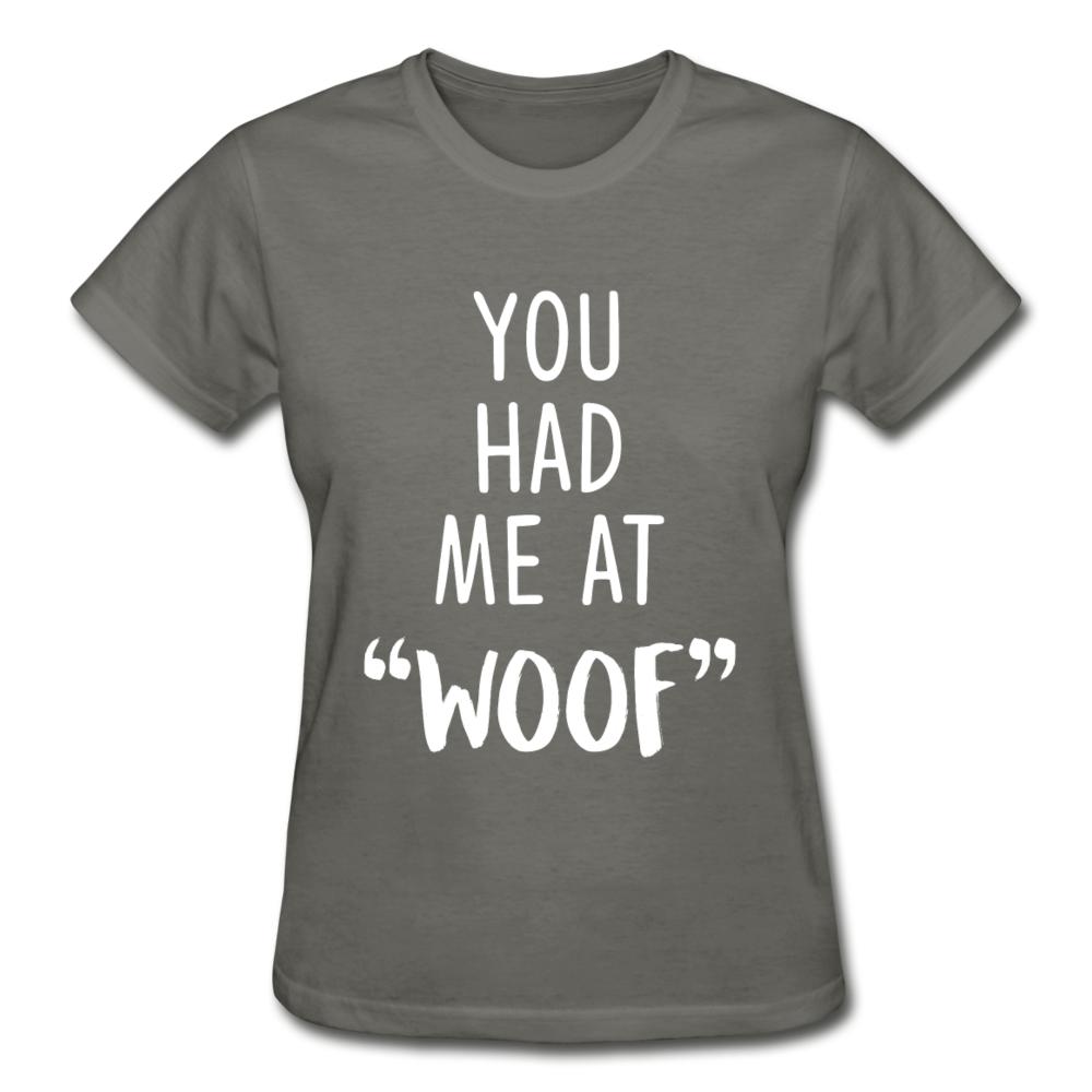 You had me at "woof" Gildan Ultra Cotton Ladies T-Shirt-Ultra Cotton Ladies T-Shirt | Gildan G200L-I love Veterinary