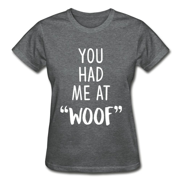 You had me at "woof" Gildan Ultra Cotton Ladies T-Shirt-Ultra Cotton Ladies T-Shirt | Gildan G200L-I love Veterinary