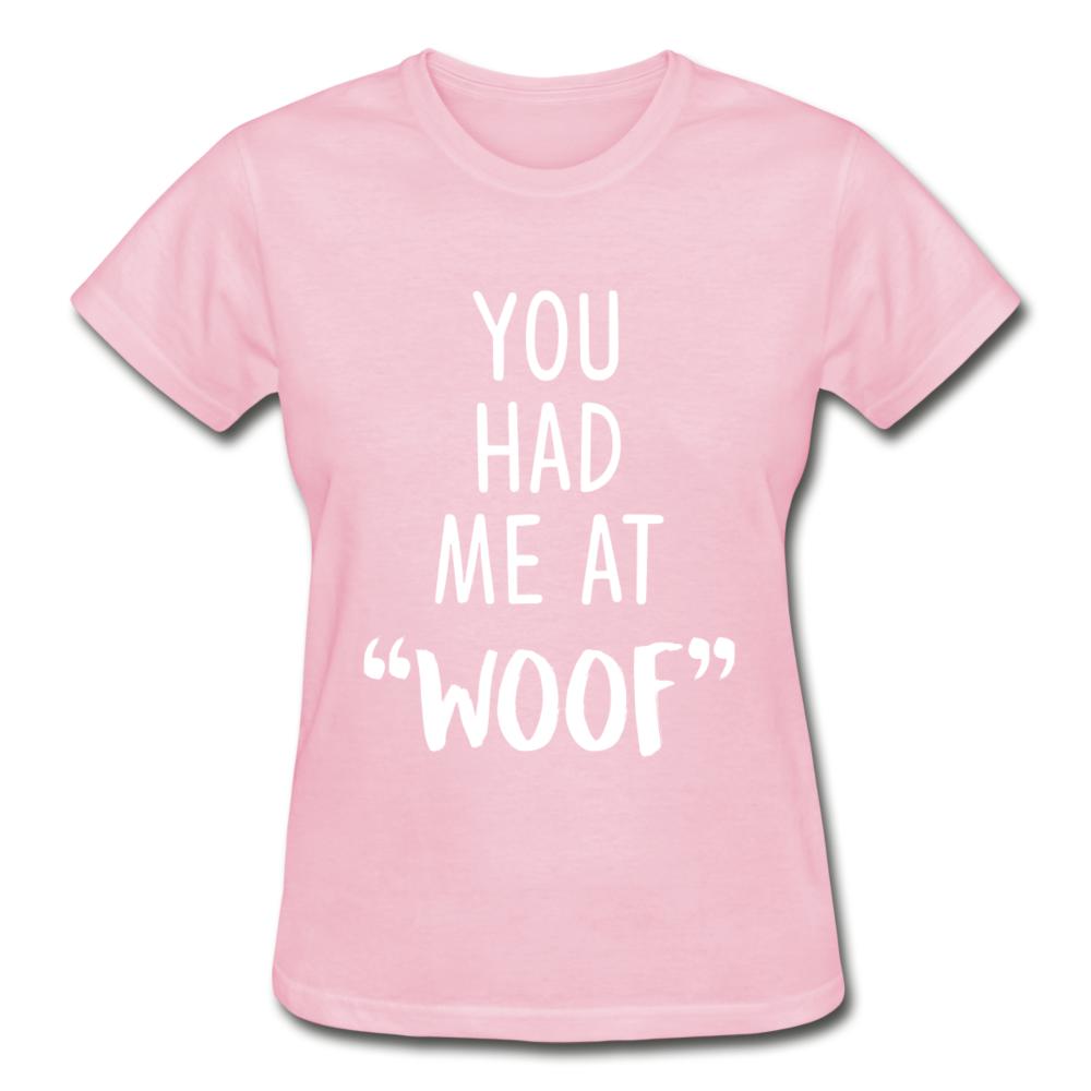 You had me at "woof" Gildan Ultra Cotton Ladies T-Shirt-Ultra Cotton Ladies T-Shirt | Gildan G200L-I love Veterinary