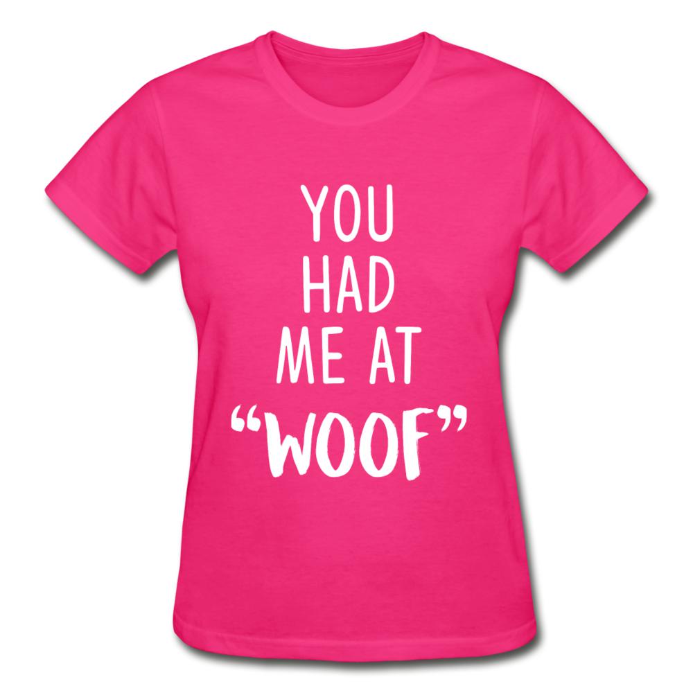 You had me at "woof" Gildan Ultra Cotton Ladies T-Shirt-Ultra Cotton Ladies T-Shirt | Gildan G200L-I love Veterinary