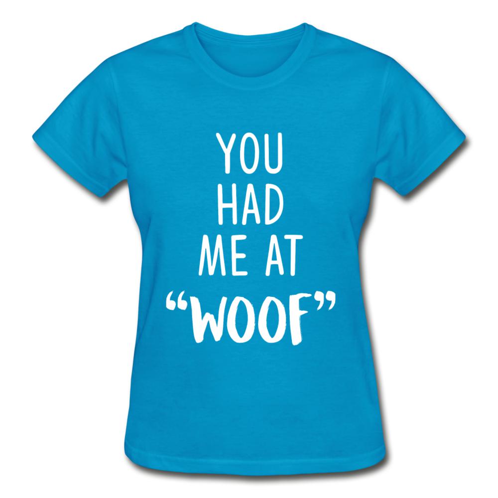 You had me at "woof" Gildan Ultra Cotton Ladies T-Shirt-Ultra Cotton Ladies T-Shirt | Gildan G200L-I love Veterinary