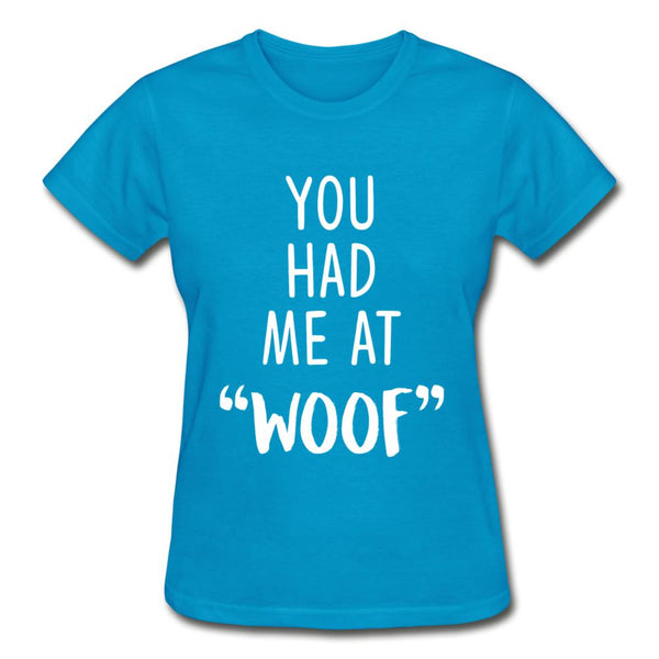 You had me at "woof" Gildan Ultra Cotton Ladies T-Shirt-Ultra Cotton Ladies T-Shirt | Gildan G200L-I love Veterinary