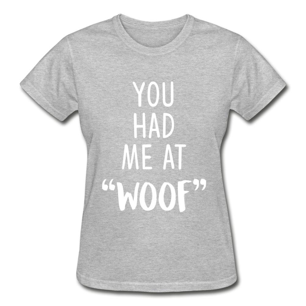 You had me at "woof" Gildan Ultra Cotton Ladies T-Shirt-Ultra Cotton Ladies T-Shirt | Gildan G200L-I love Veterinary