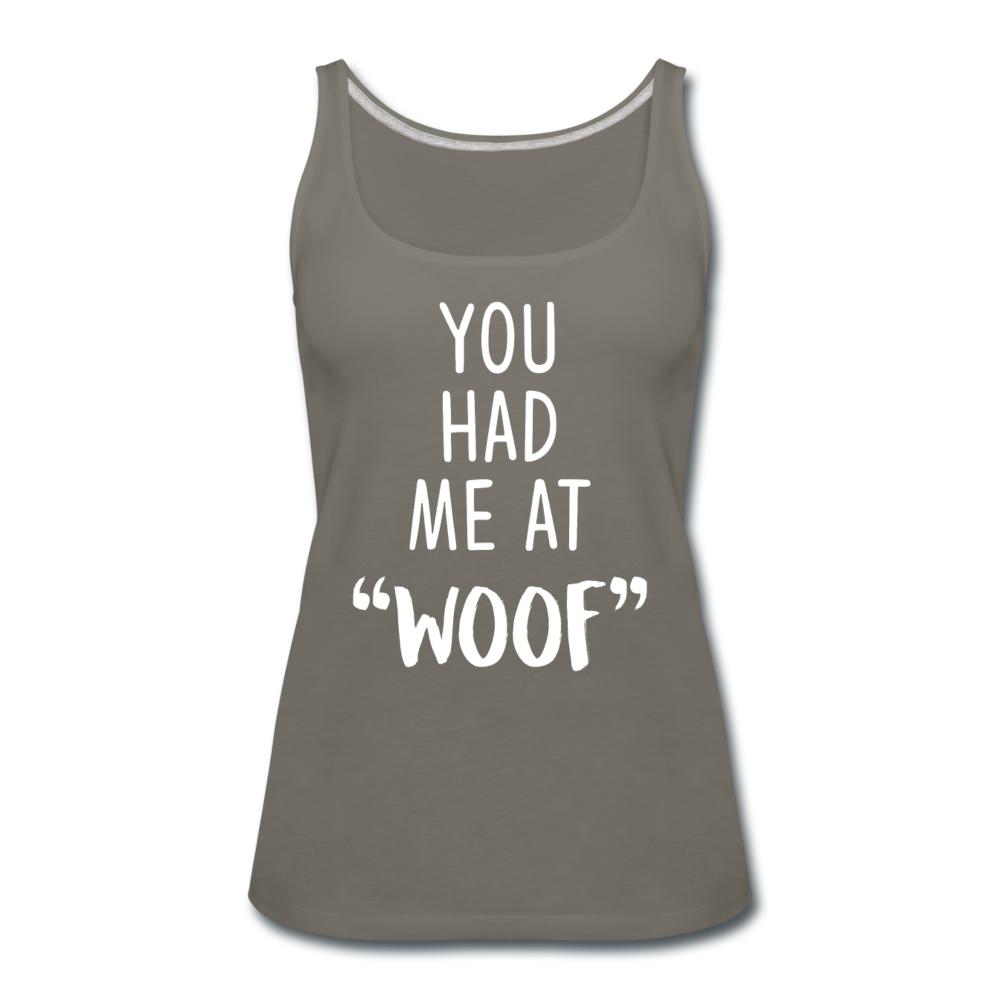 You had me at "woof" Women's Tank Top-Women’s Premium Tank Top | Spreadshirt 917-I love Veterinary