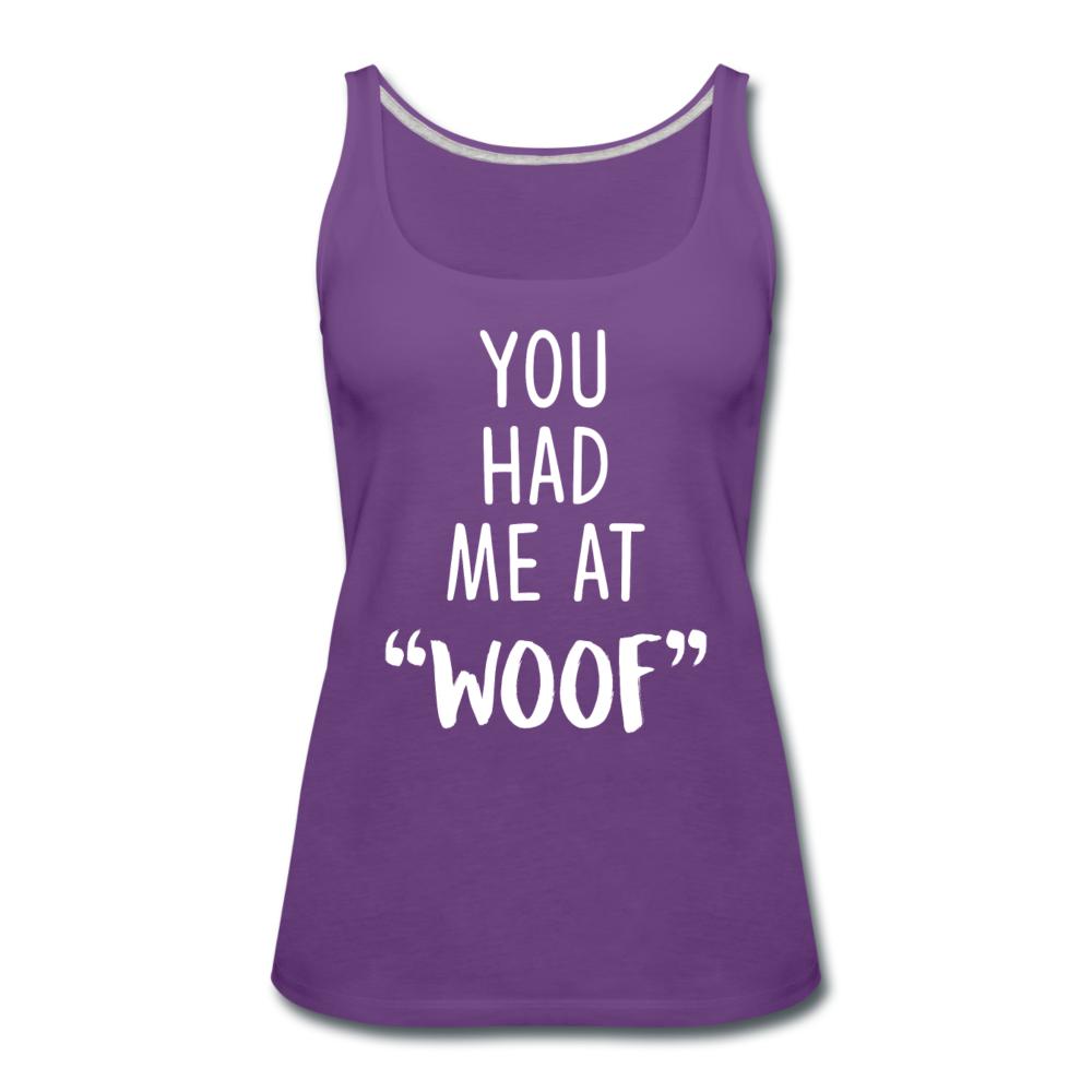 You had me at "woof" Women's Tank Top-Women’s Premium Tank Top | Spreadshirt 917-I love Veterinary