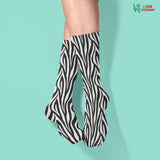 Zebra skin pattern Sublimation Tube Sock-Sublimation Sock-I love Veterinary