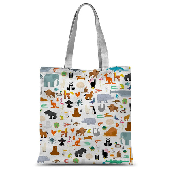Zoo Pattern Classic Sublimation Tote Bag-Classic Sublimation Tote Bag-I love Veterinary